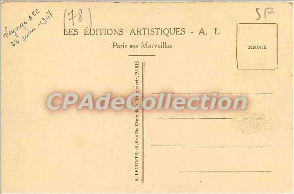 Basen Koła Apollona — Park w Versailles — Les Éditions Artistiques A. L. - Rewers