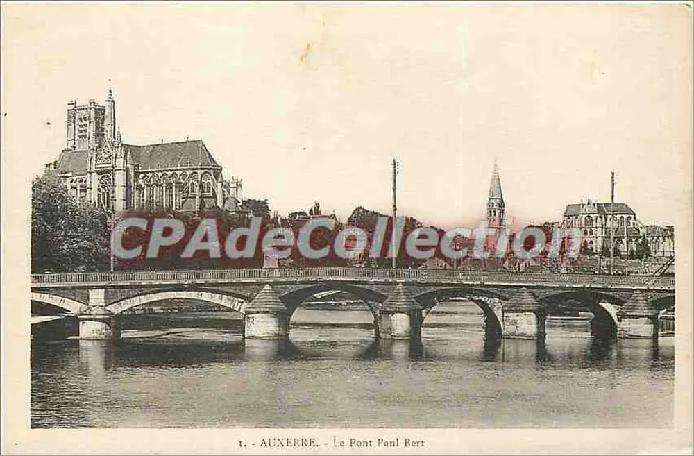 Auxerre - O Ponte Paul Bert — Edição L. B. Auxerre, n°1 - Frente