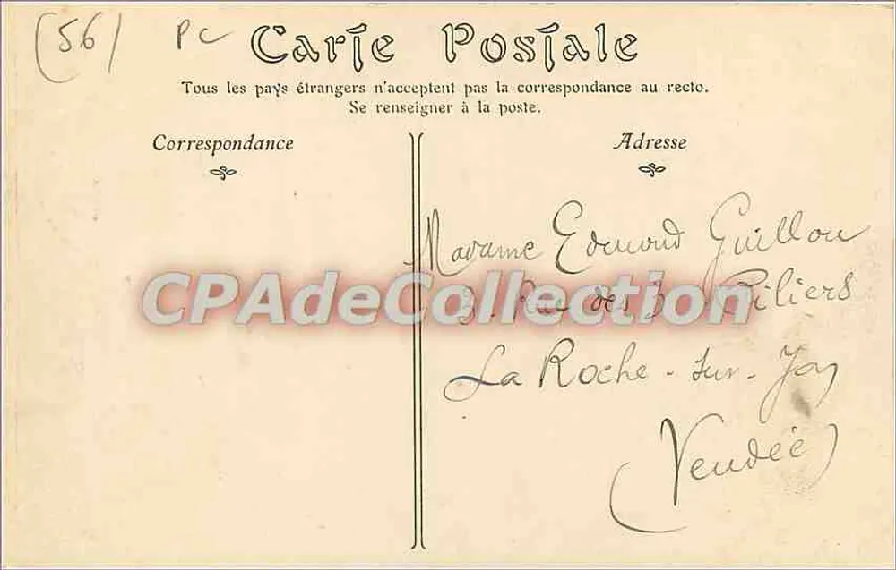 Belle-Île-en-Mer — Die Mole an einem Sturmtag — ND Phot - Rückseite