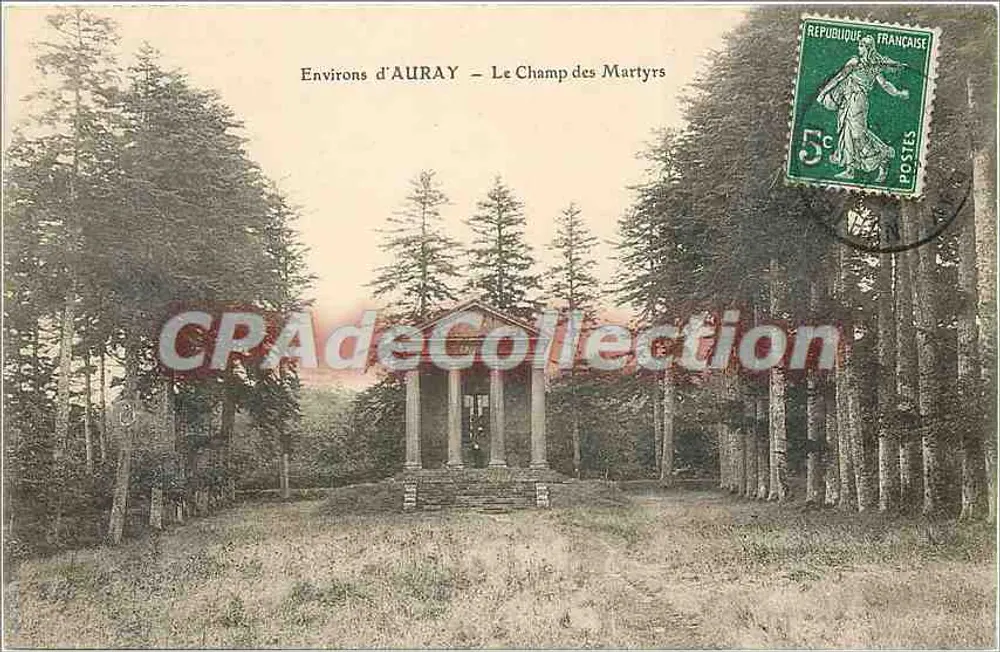 Environs d'AURAY — O Campo dos Mártires — Editor não visível - Frente