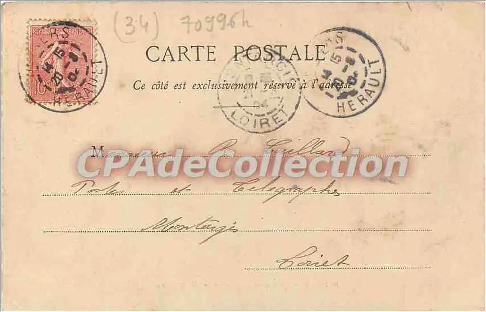 Béziers - A Moina Cordier — M. P. Fot. - Verso
