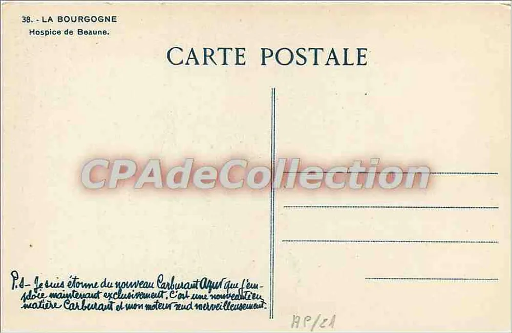 O Hospício de Beaune — A Borgonha — CPAdeCollection - Verso