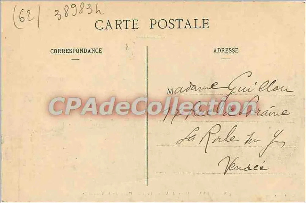 Arras - Rathaus - Fassade - Place de la Vacquerie — B. D., Roubaix, n° 3 bis - Rückseite