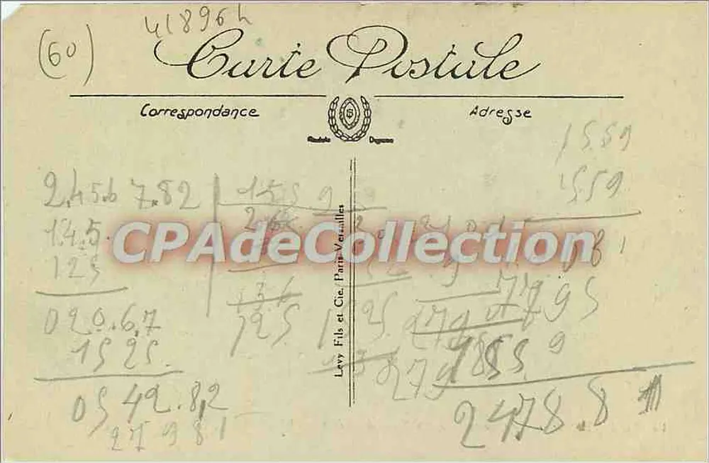 Compiègne — O Castelo — A Sala das Festas — LL - Verso