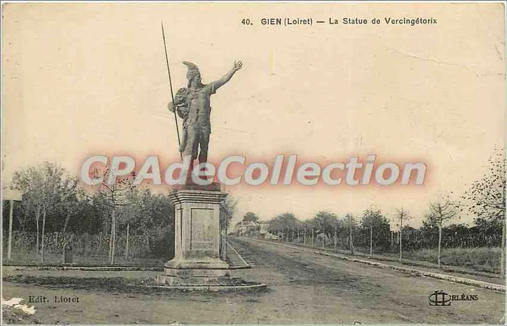 Gien (Loiret) — De Statuïne van Vercingétorix — Ed. Lioret - Voorkant