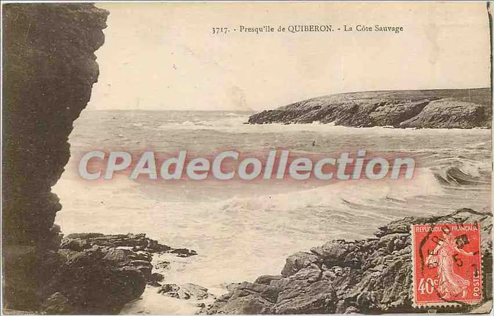 Presqu'île von Quiberon - Die Wilde Küste — unbekannter Verlag, Nr. 3717 - Vorderseite