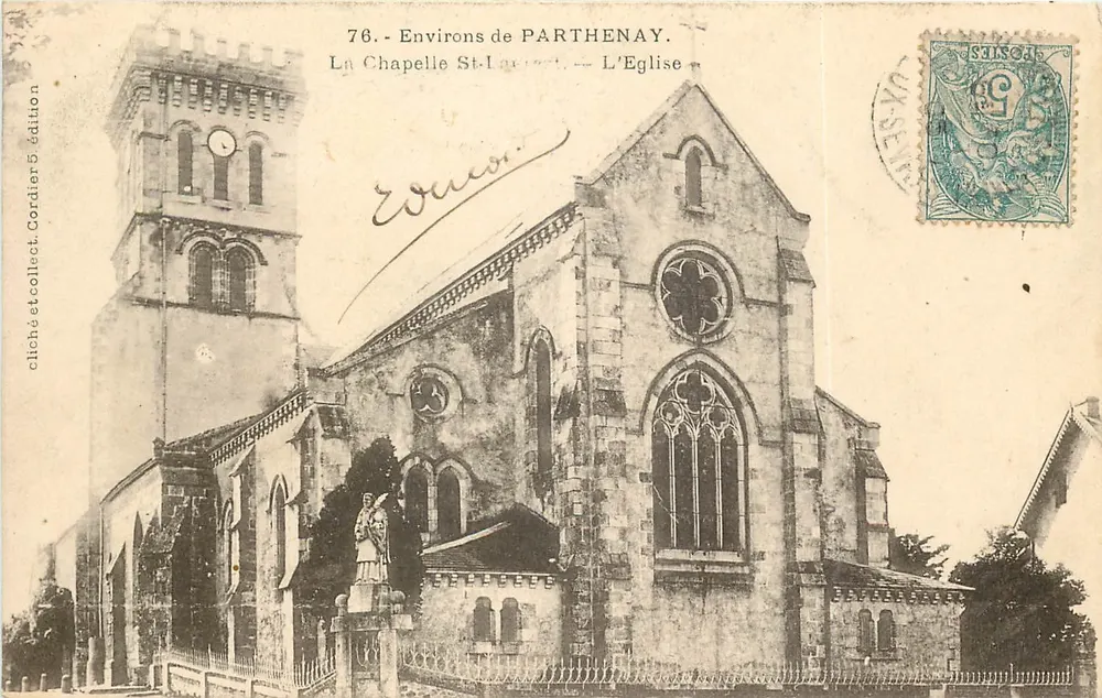 Um PARTHENAY — La Chapelle Saint-Laurent — Die Kirche — Foto und Sammlung Cordier, Ausgabe 5 - Vorderseite