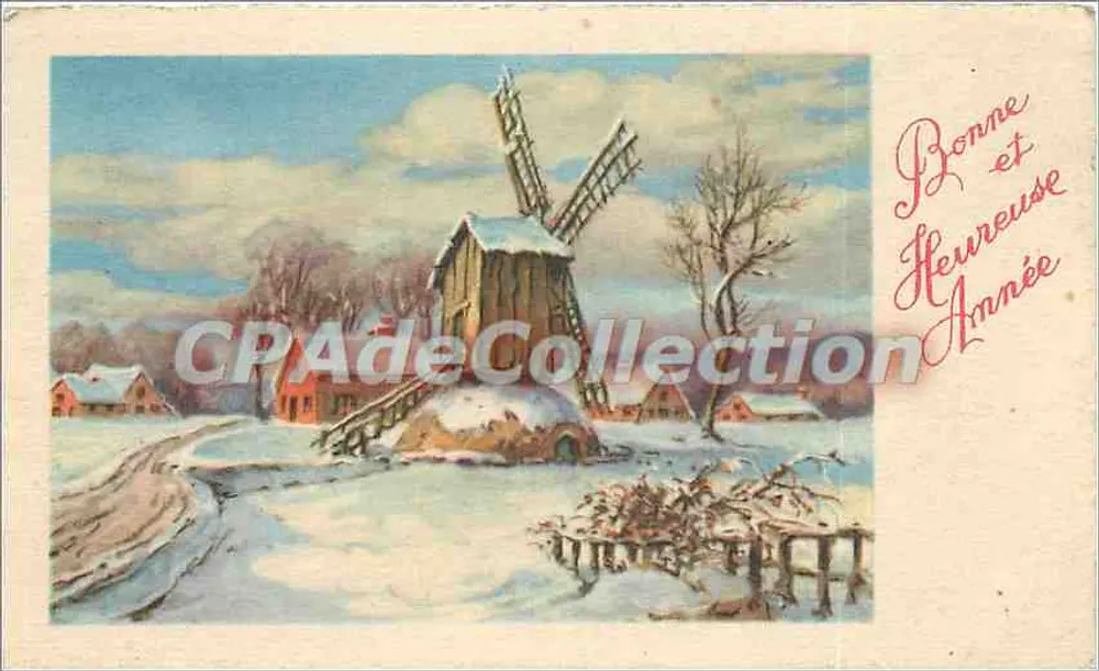 बर्फ से ढका हवाई चक्का — शीतकालीन दृश्य — CPAdeCollection - आगे