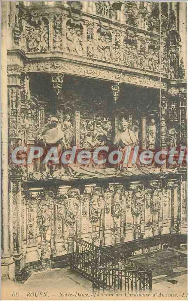 Rouen — Notre-Dame, Grab der Kardinäle von Amboise — L.I. 66 - Vorderseite