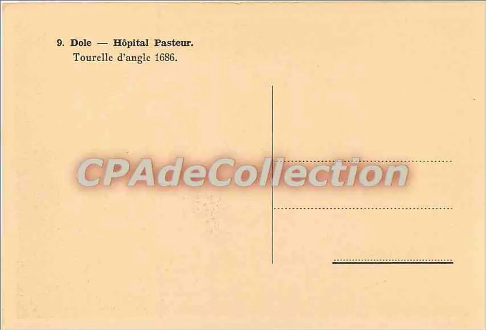 Dole — Hospital Pasteur — Torre de canto 1686 - Verso