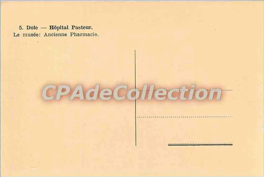 Dole — Krankenhaus Pasteur — Ehemalige Apotheke — Huss. 5 - Rückseite