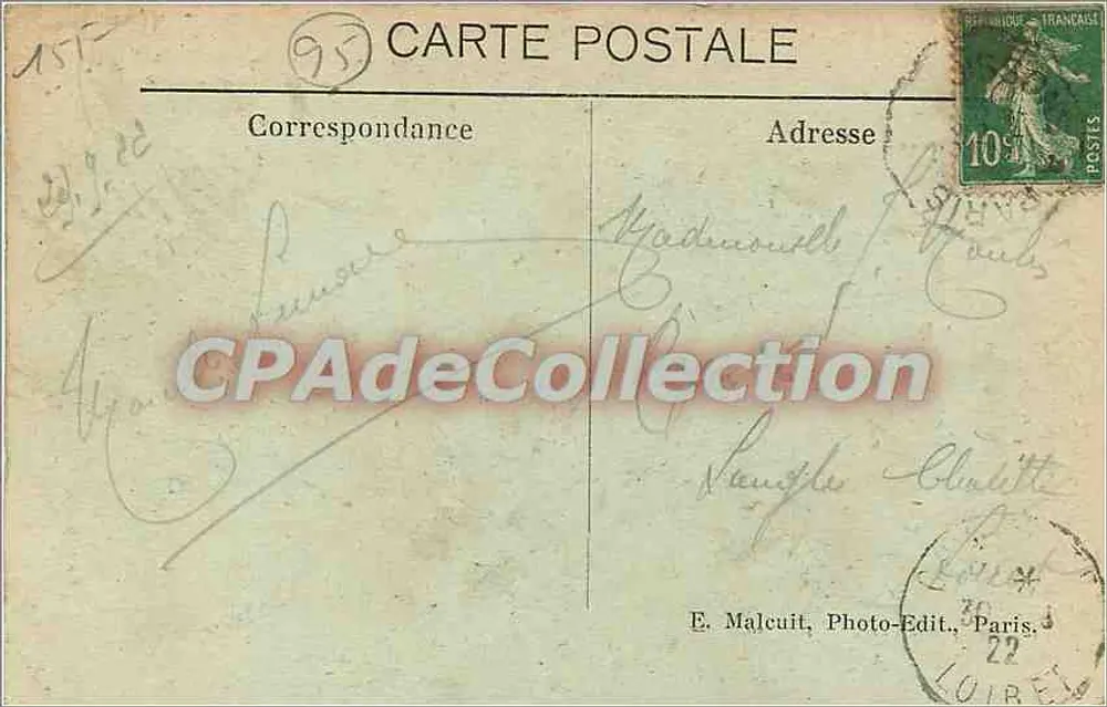 Enghien-les-Bains — Los Bordes del Lago — E.M. n°5412 - Reverso