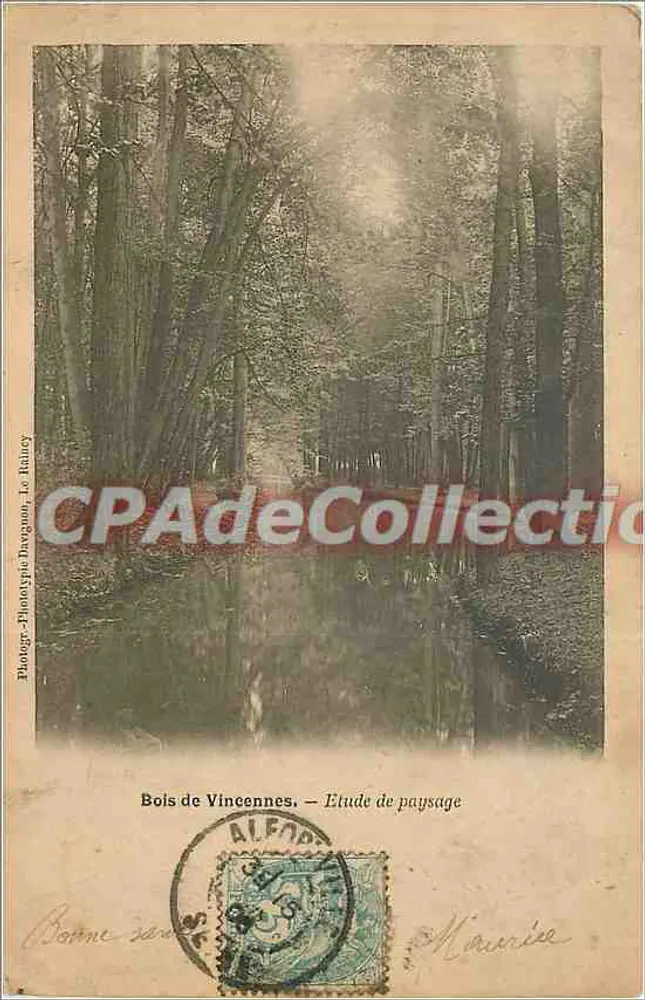 Bois de Vincennes — Estudo de paisagem — Fototipia Davignon, Lo Rainey - Frente