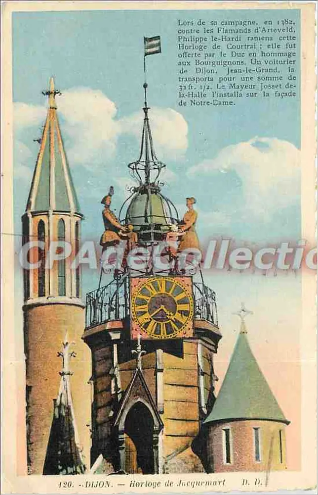 Dijon — Relógio de Jacquemart — D.D. n° 420 - Frente