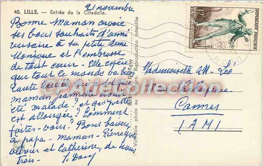 Lille — Entrada da Cidadela — Editor Géry, n°40 - Verso