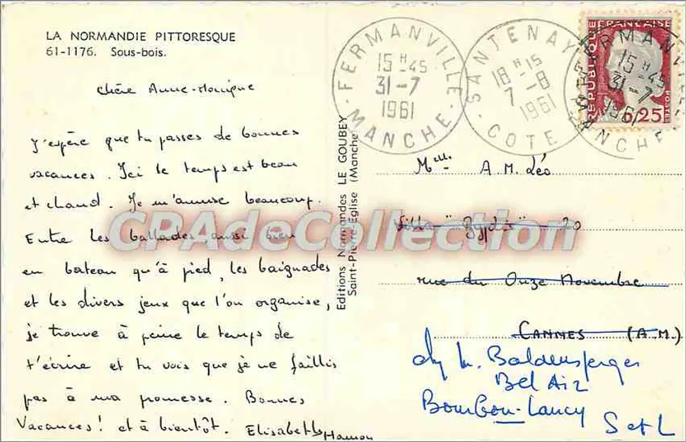 Floresta de outono — A Normandia pitoresca — Éditions Normandes Le Goubex - Verso