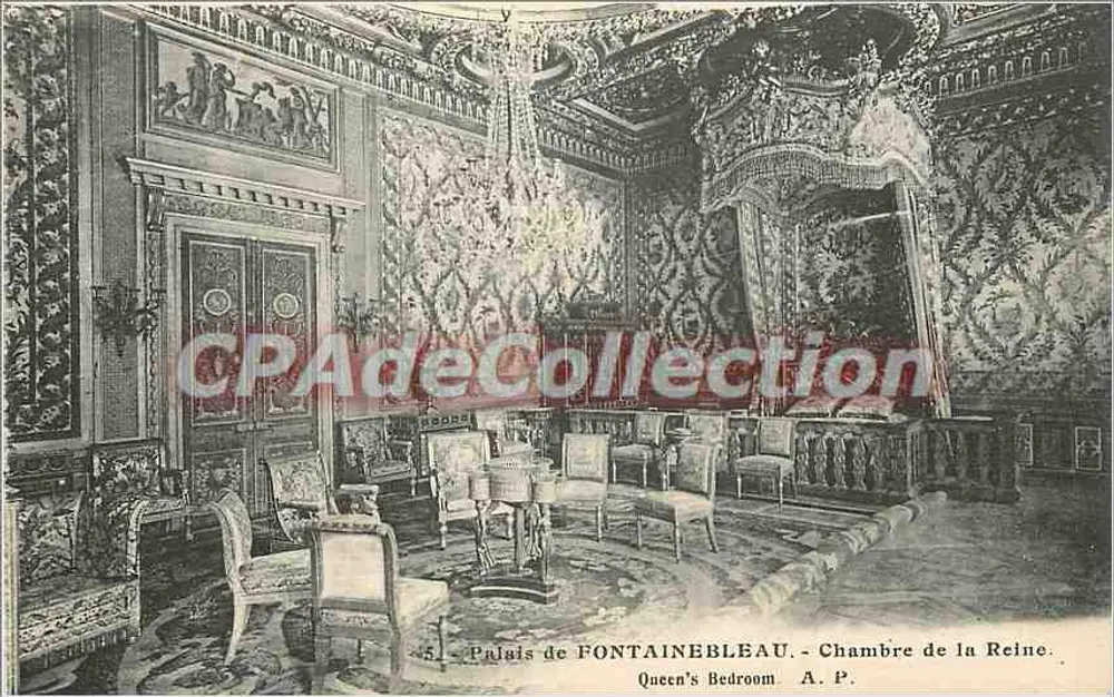 Schloss FONTAINEBLEAU - Zimmer der Königin — A.P. n°25 - Vorderseite