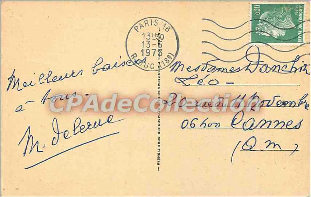 Panorama sobre a Cidade — Paris — editor CAF, n° 945 - Verso