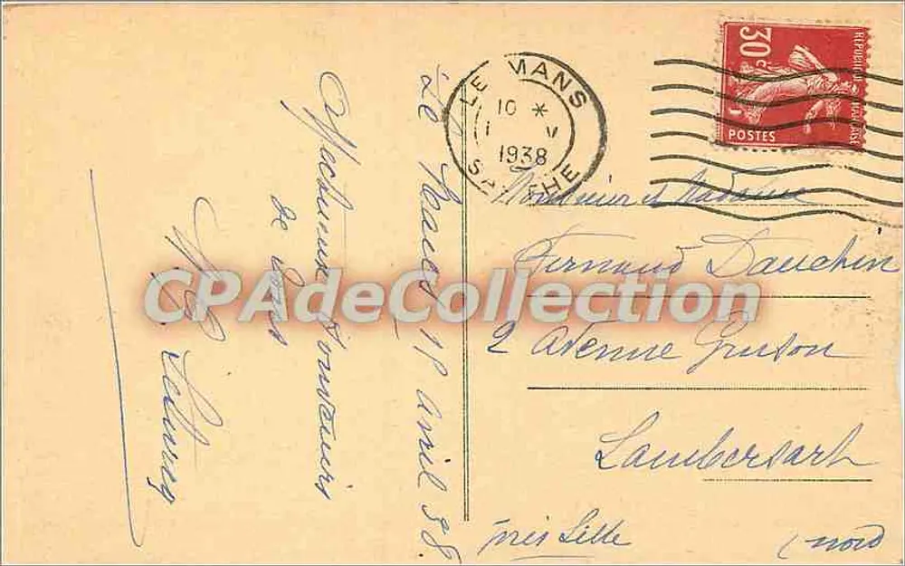 Le Mans — A Abside da Catedral — Editor: L'Éditeur de la Poste - Verso