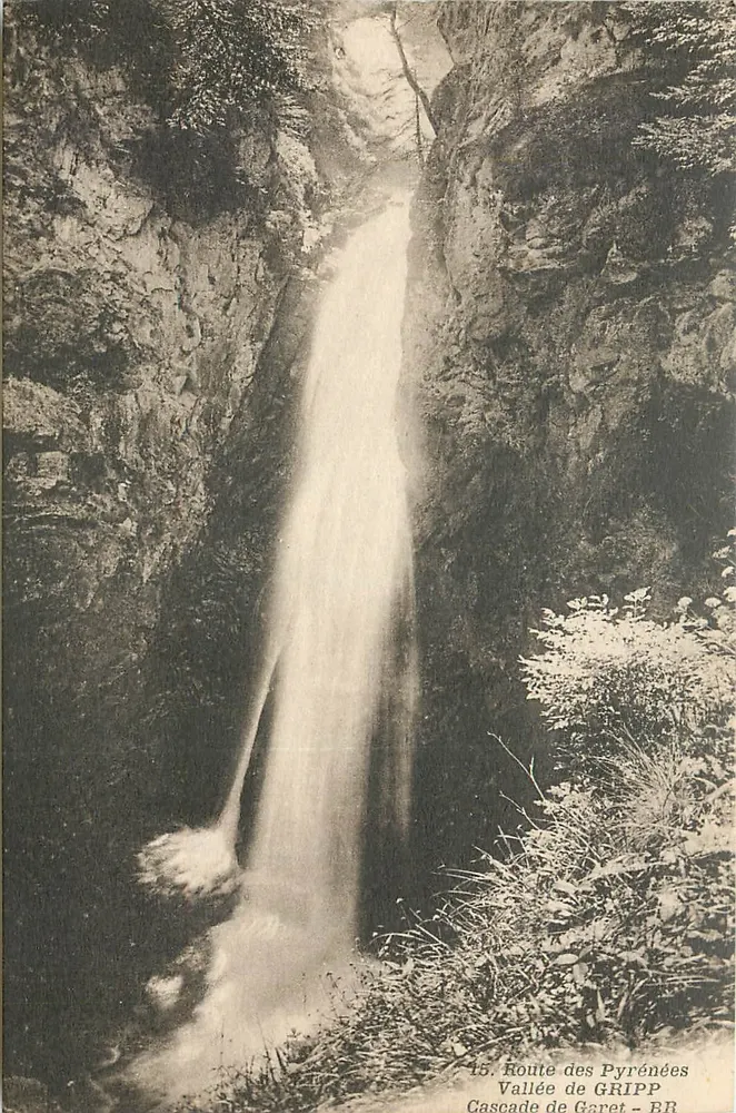 Cascade de Garet — Vallée des Pyrénées — Ploc Frères, éditeurs, Bordeaux - Recto