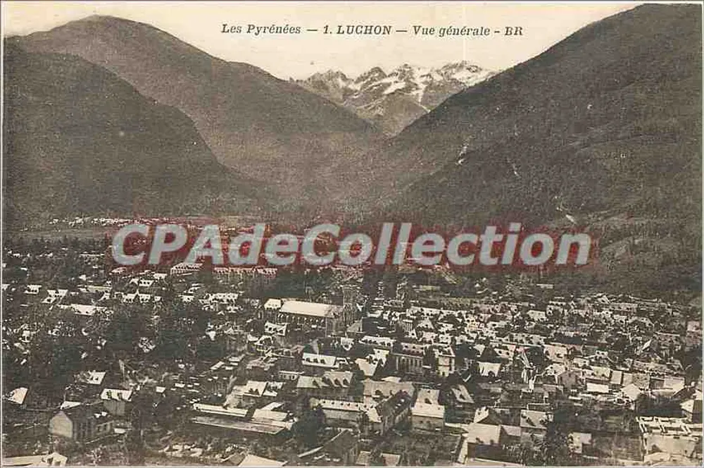 Luchon — Vista geral — BR — Illuc Frères, editores, Bordeaux - Frente