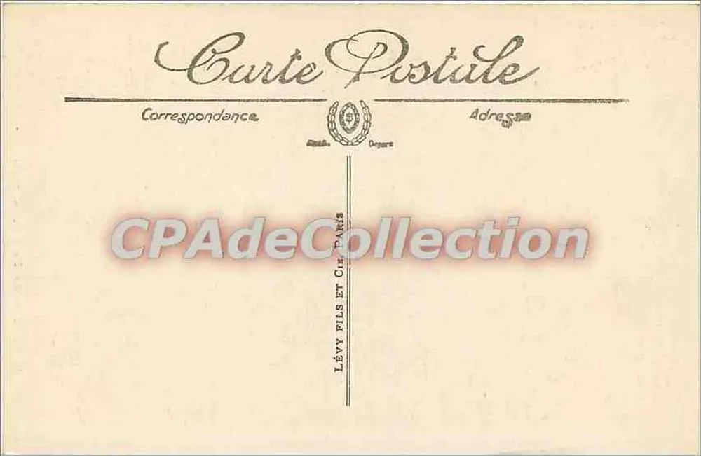 Ansichtskarte — Correspondence — Lévy Fils et Cie, Paris - Rückseite