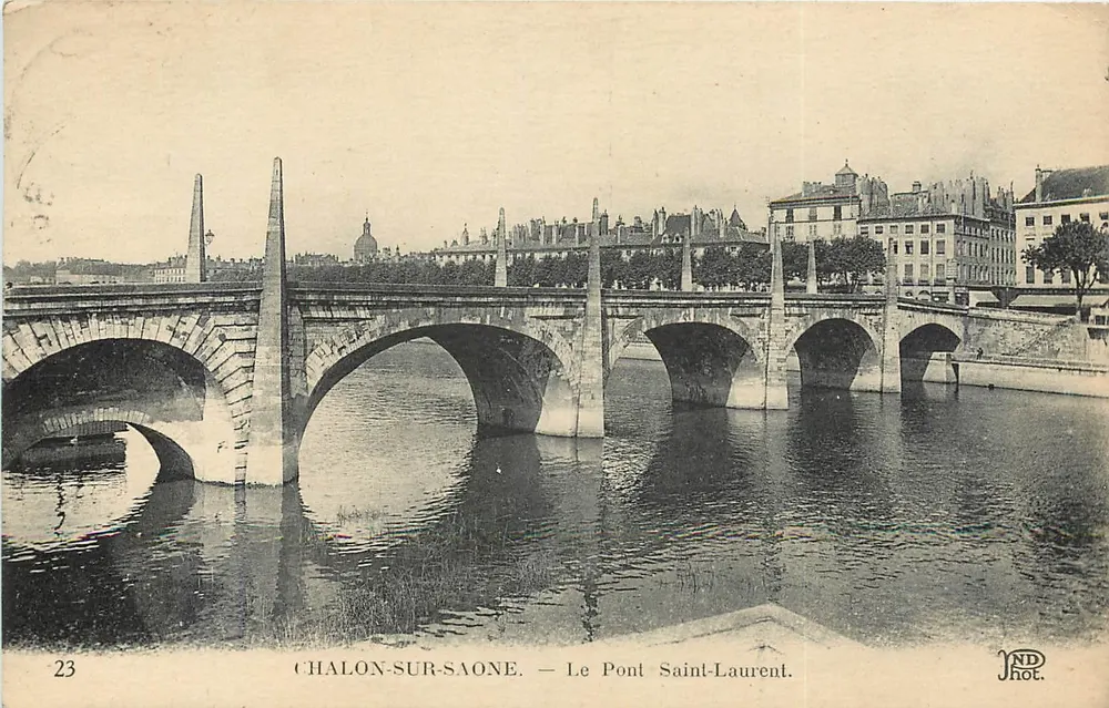 Chalon-sur-Saône — O Ponte Saint-Laurent — JND Fot. - Frente