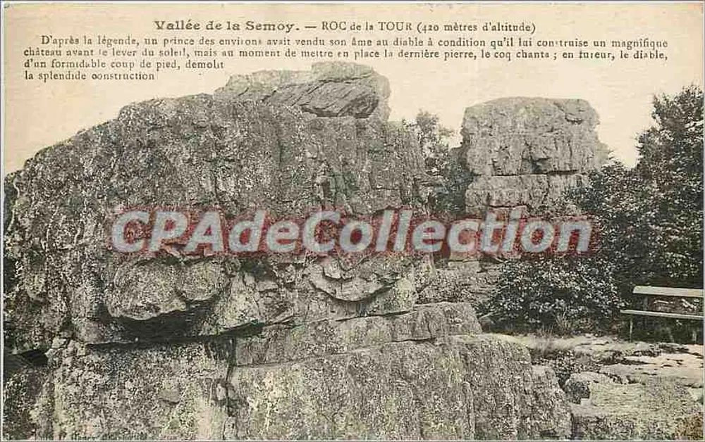 Tal der Semoy — Roc de la Tour (420 Meter Höhe) — Antike Ansichtskarte Sammlung - Vorderseite