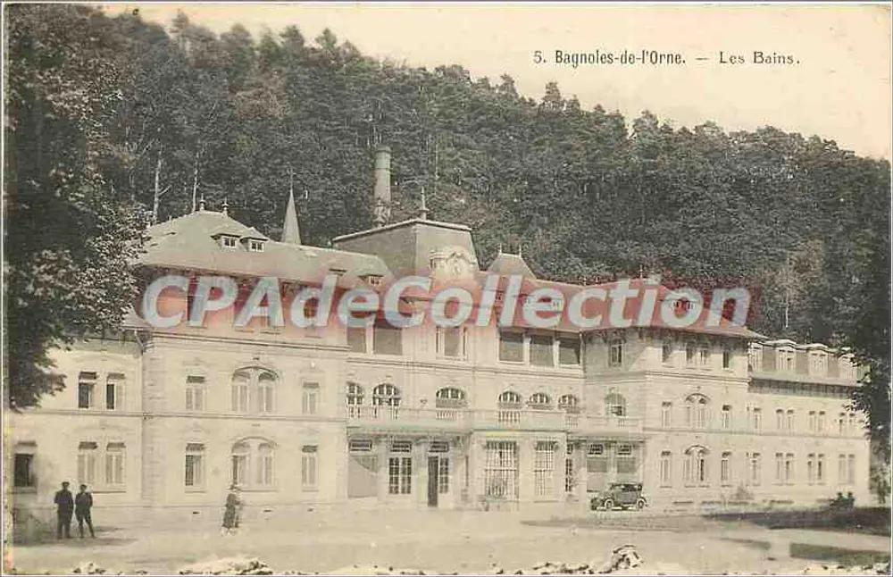 Bagnoles-de-l'Orne — Os Banhos — Editor: CPAdeCollection, n°5 - Frente