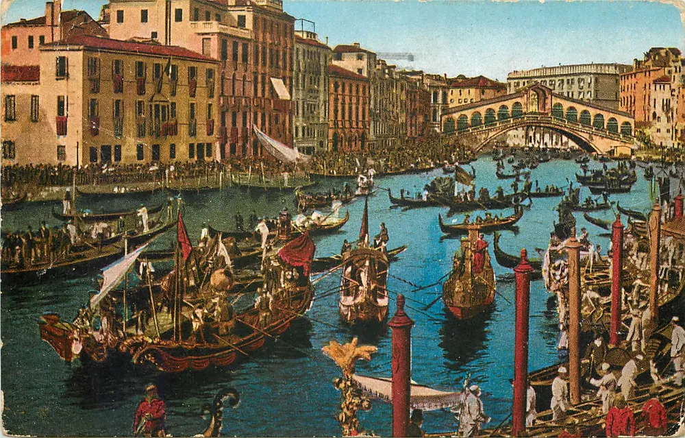 Venedig - Großer Kanal bei Festivitäten — Verlag Cassi Grulli Mailand, Nr. 33 - Vorderseite
