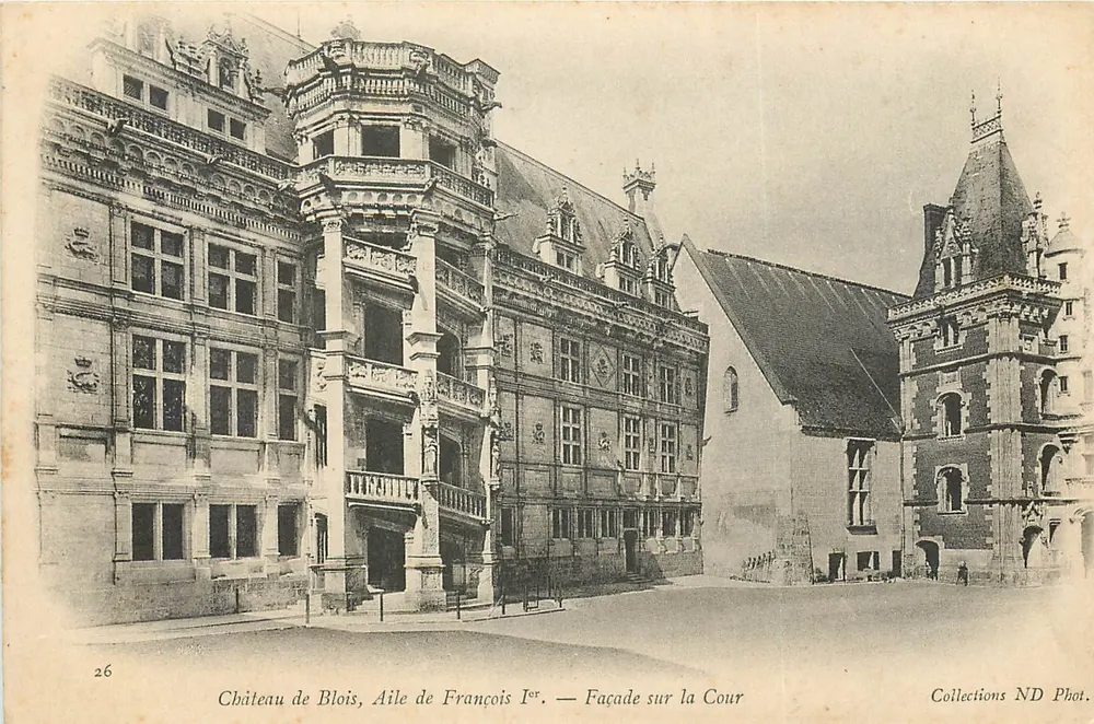 Schloss Blois, Flügel von François I — Fassade zum Innenhof — Collections ND Phot. n°26 - Vorderseite