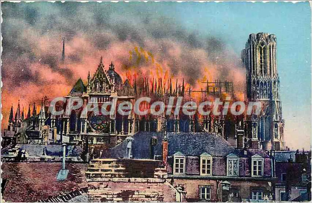 Kathedrale von Reims — Brand — Éditions Reims, Nr. 19 - Vorderseite