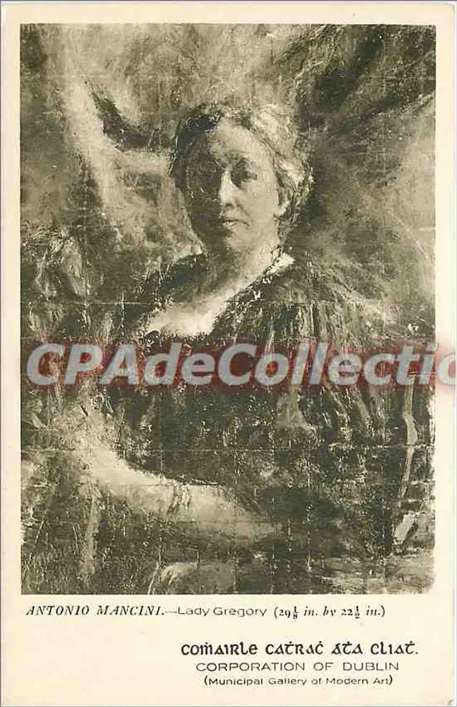 Lady Gregory — retrato por Antonio Mancini — Corporation of Dublin (Municipal Gallery of Modern Art) - Frente