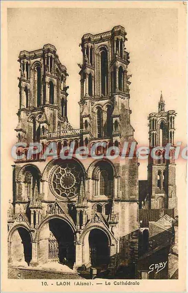 Laon (Aisne) — Katedra — Wydawnictwo Gaby, nr 10 - Awers
