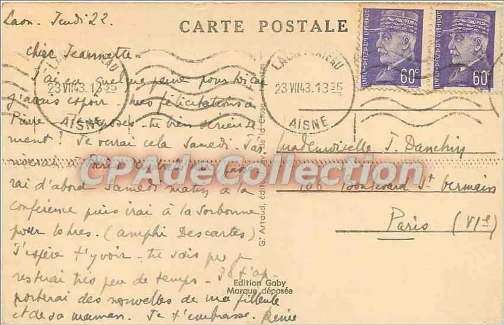 Laon (Aisne) — Katedra — Wydawnictwo Gaby, nr 10 - Rewers