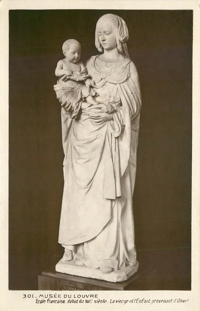 Die Jungfrau und das Kind — französische Schule, Anfang des 16. Jahrhunderts — Louvre-Museum, Nr. 301 - Vorderseite