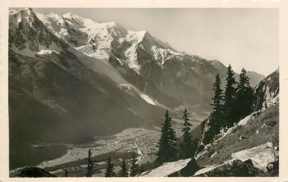 Mont-Blanc — panoramische uitzicht — L. MORAND, fotograaf (na 2006) - Voorkant