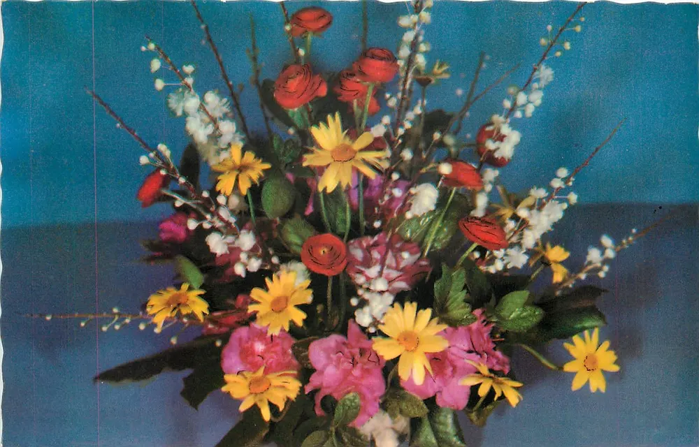Arranjo de flores coloridas — editor Paris, série n° 460 - Frente