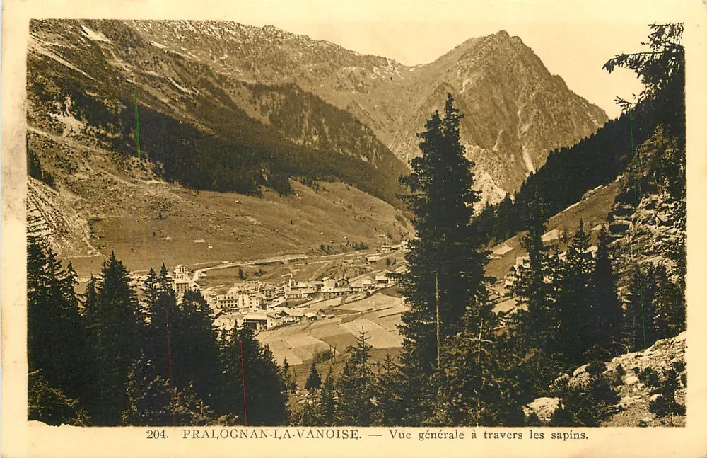 Pralognan-la-Vanoise — Allgemeiner Blick durch die Tannen. - Vorderseite