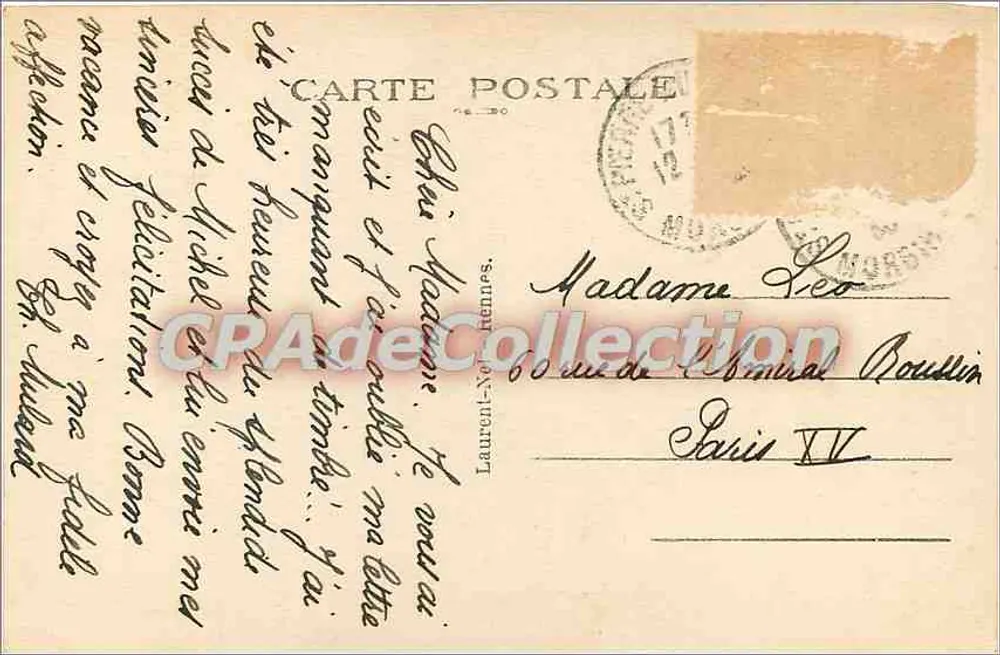 Halve eiland van Quiberon — Een van de ingangen van het Cloître — CPAdeCollection n°1218 - Achterkant