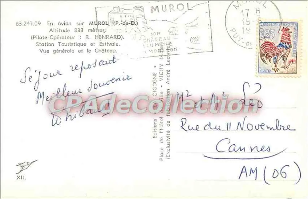 Luftbild des Schlosses Murol — Murol (Puy-de-Dôme) — Éditions La Cigogne - Rückseite