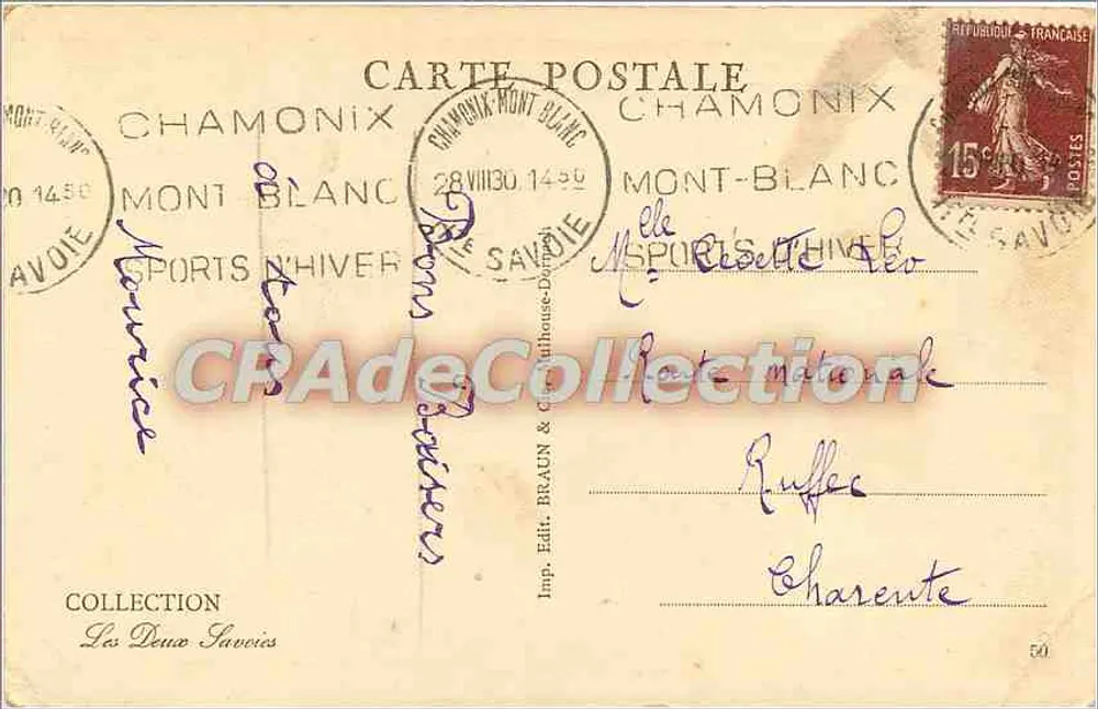 Gorges de la Diosaz, Cascade de l'Aigle — Verlag Imp. Braun & Cie, n° 12168 - Rückseite