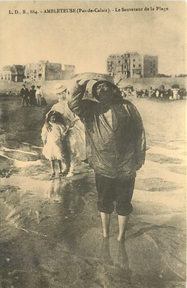 Ambleteuse (Pas-de-Calais) — Der Lifeguard am Strand — L.D.B. 884 - Vorderseite