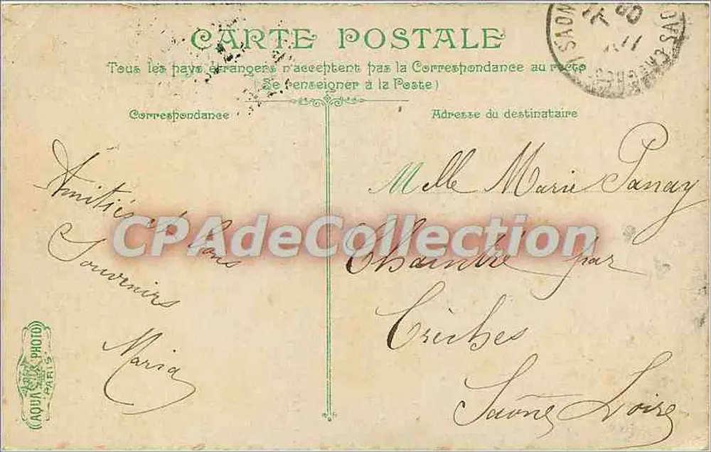 Die Tauben auf der Place des Terreaux — Lyon — L.V. & Cie, n° 2640 - Rückseite