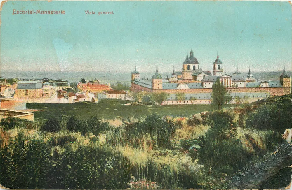 Escorial-Monasterio — Vista geral — Edição Knackstedt y Nähler, Hamburgo (Alemanha), Série 490, N° 9 - Frente