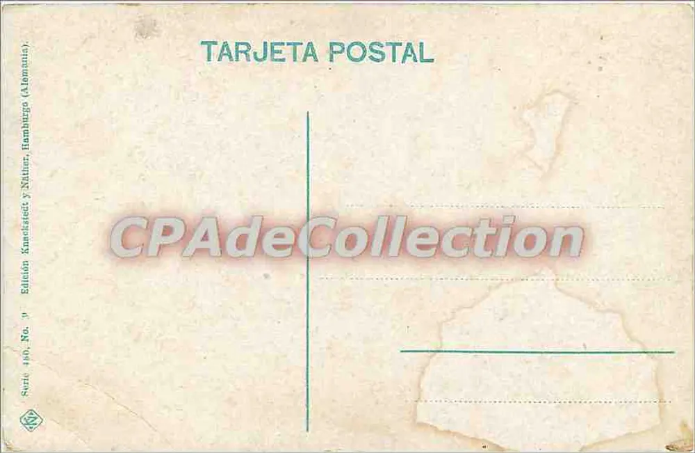 Escorial-Monasterio — Vista geral — Edição Knackstedt y Nähler, Hamburgo (Alemanha), Série 490, N° 9 - Verso