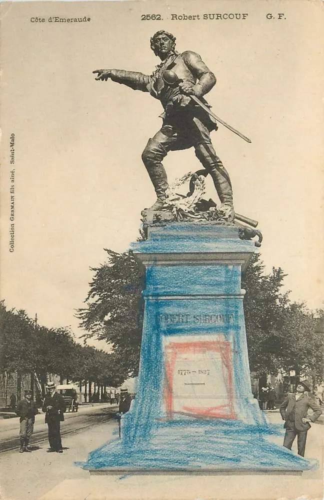 Statue de Robert Surcouf — Saint-Malo — G.F. n°2562 - Recto