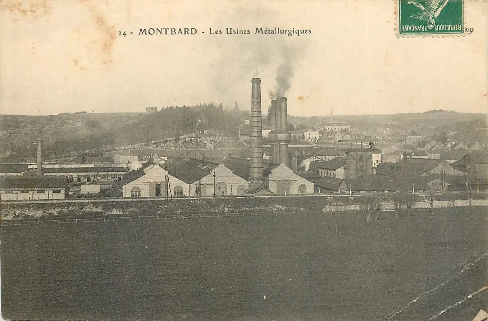 Montbard — Las Fábricas Metalúrgicas — Editor desconocido, n° 14 - Anverso