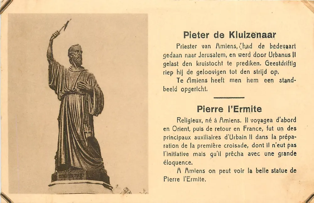 Statua Piotra Przemyślnika w Amiens — wydawca Van der Lelie, Genl - Awers