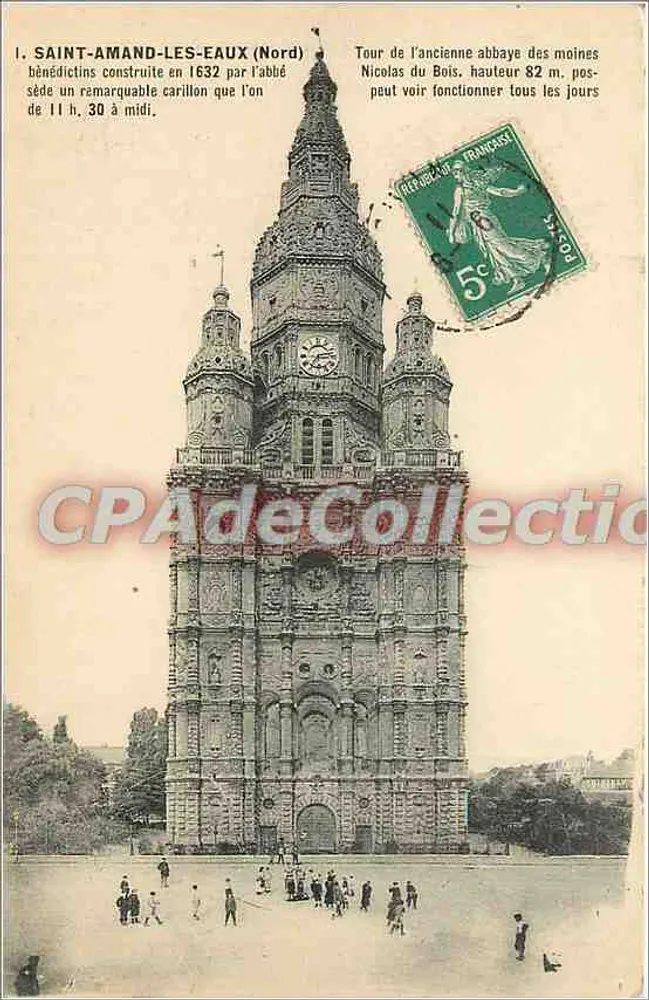 Saint-Amand-les-Eaux (Nord) — Turm der ehemaligen Benediktinerabtei — Verlag nicht sichtbar - Vorderseite